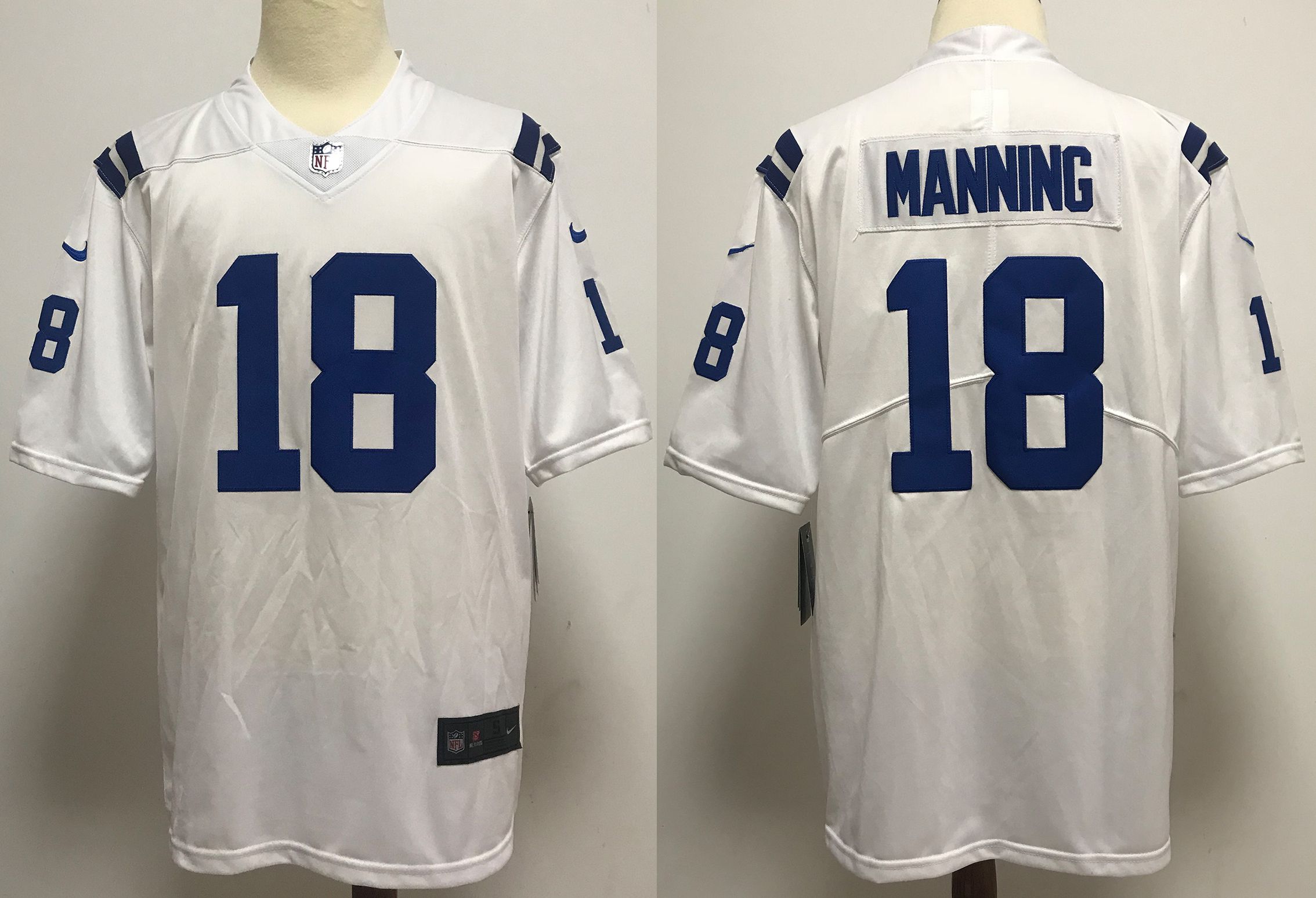 Men Indianapolis Colts #18 Manning White Nike Vapor Untouchable Limited 2020 NFL Nike Jerseys